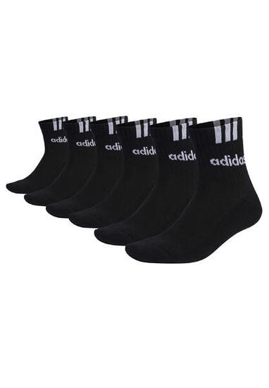 adidas Unisex 3-Stripes Half-Crew Cushioned kurze Tennissocken Socken 6 Paar