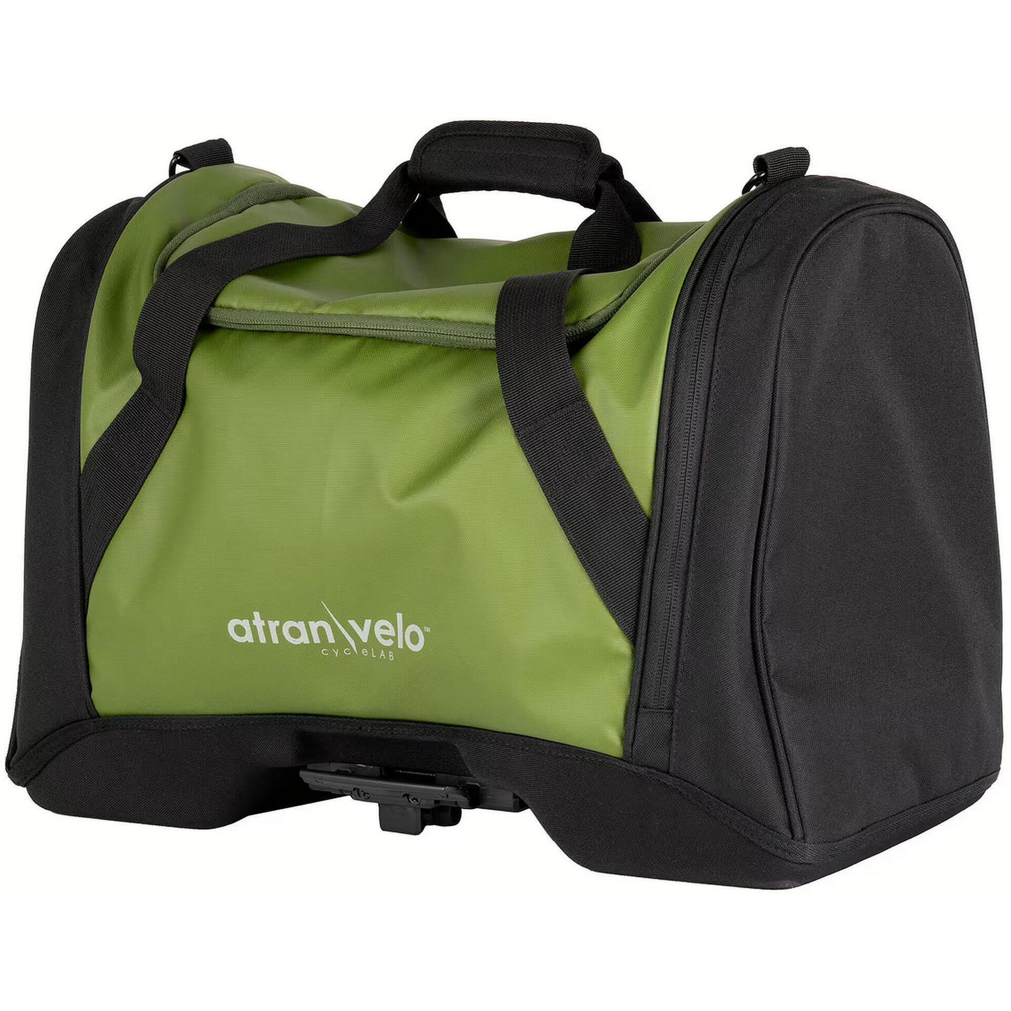 Atran Velo - System - Gepäckträgertasche  "pulse Avs", Schwarz / Grün - Sacoche Vélo - Vert - Decathlon