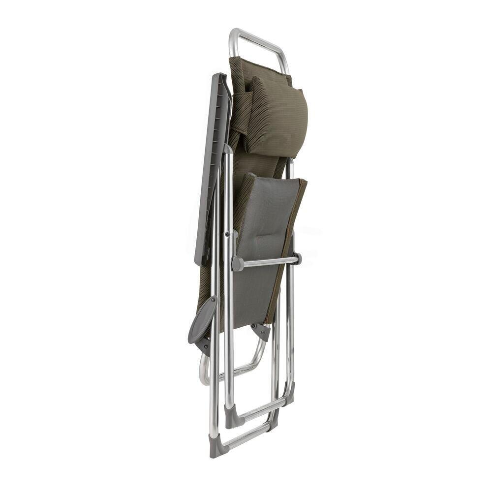 Fauteuil pliant matelassé multi-positions XL - ALU CHAM XL - Marron 3/6