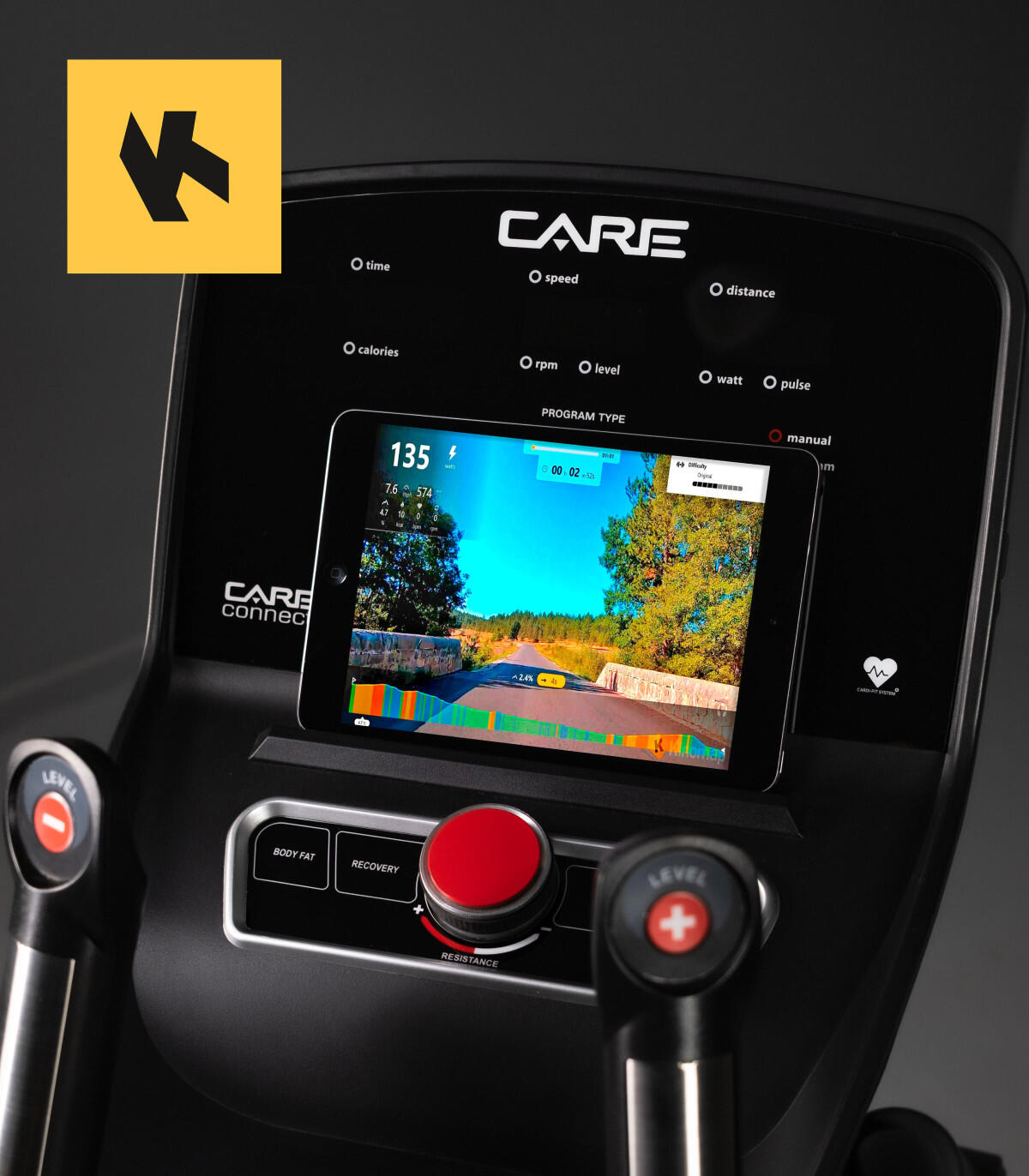Vélo elliptique ELLIPTER FD LED auto-alimenté - CARE - ergomètre connecté 4/8