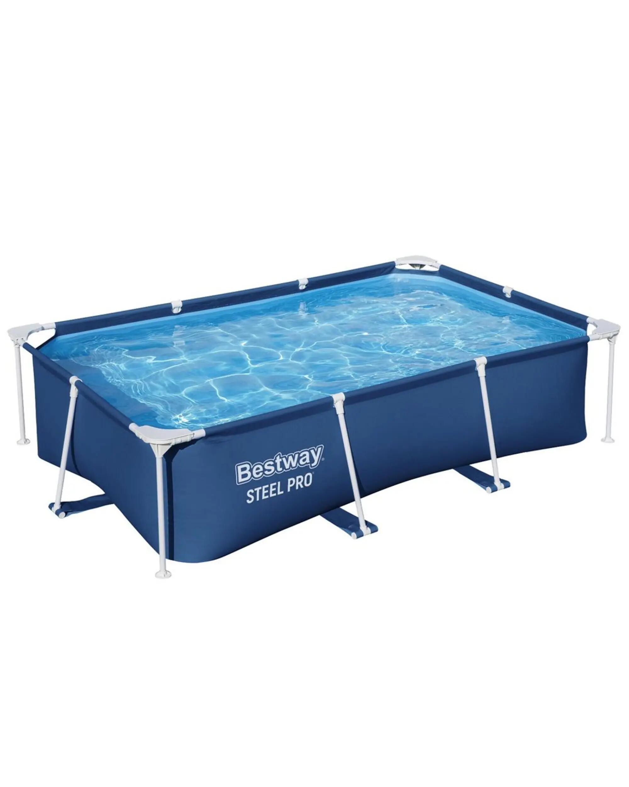 Bestway Swimming Pool 259x170x61cm Steel Frame Family Pool 2300L Easy Setup