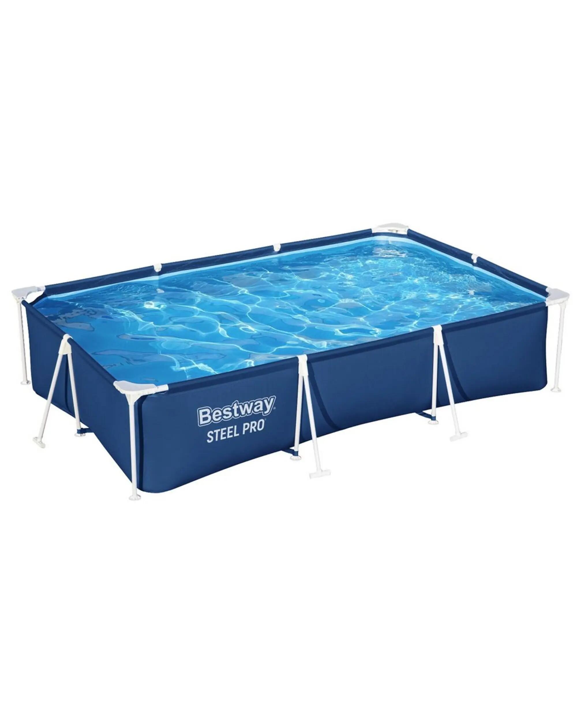 Bestway Swimming Pool 300x201x66cm Steel Frame Family Pool 3300L UV Resistant