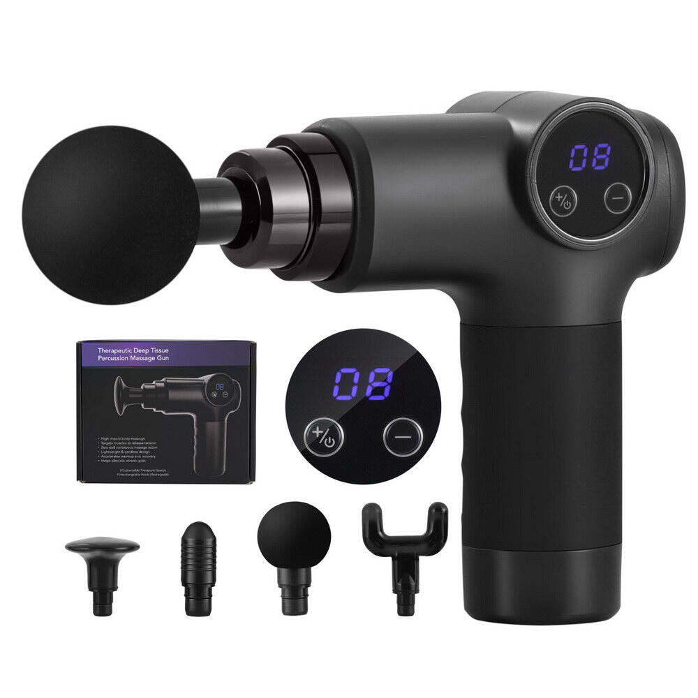 Everfit Massage Gun 8 Speed 4 Heads Vibration Muscle Massager Chargeable