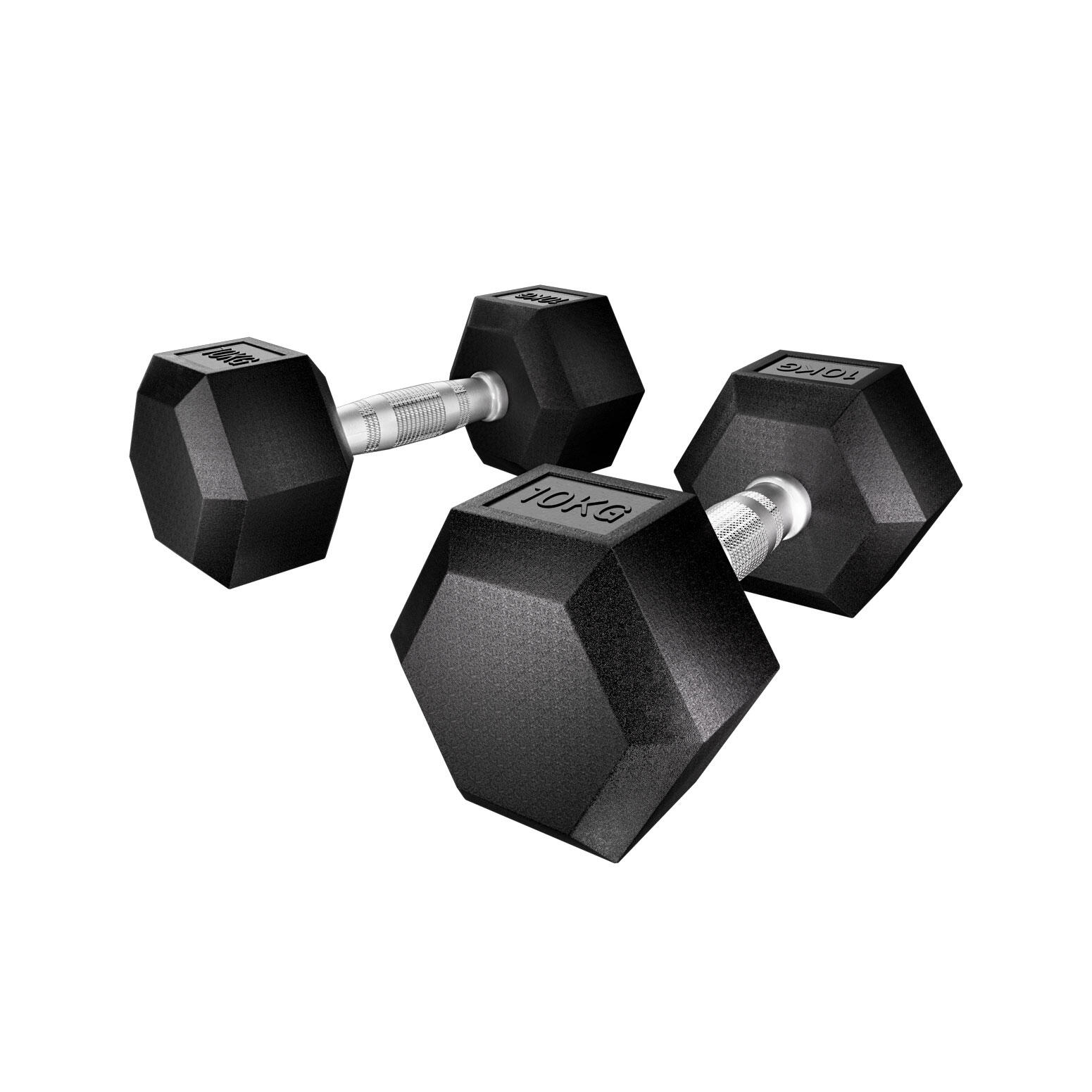 Everfit 20kg Hex Dumbbells Set Dumbbells Weights Lifting Bench Gym Workout