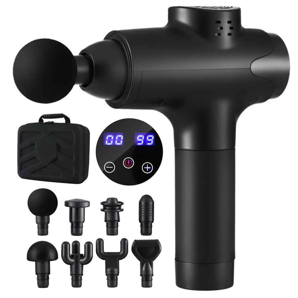 Everfit Massage Gun 30 Speed 8 Heads Vibration Muscle Massager Chargeable