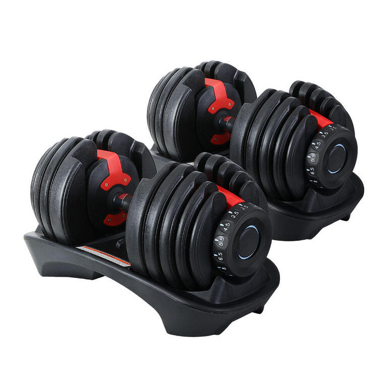 Everfit 24kg adjustable dumbbell with weight plates