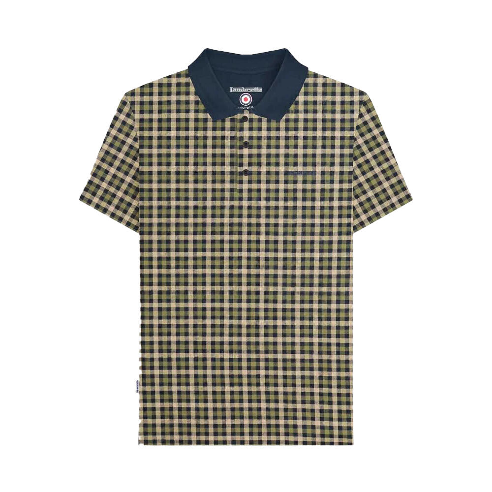 Lambretta Mens AW25 Checked Polo Shirt