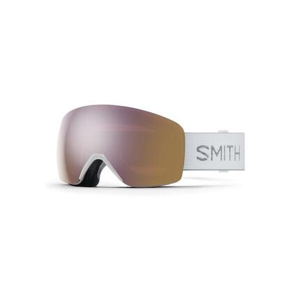 SMITH Masque de ski SKYLINE - White Chunky Knit + ChromaPop Everyday Rose Gold