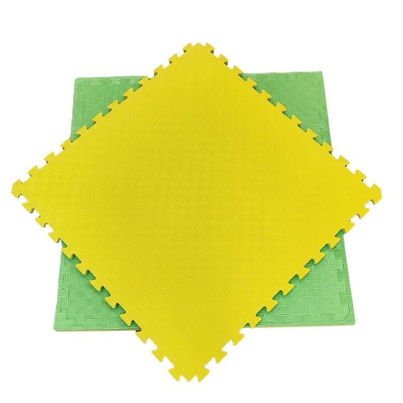 Tatami Puzzle EVA 100x100x20 mm (Lote 4 uds) Verde - Amarelo 2/7