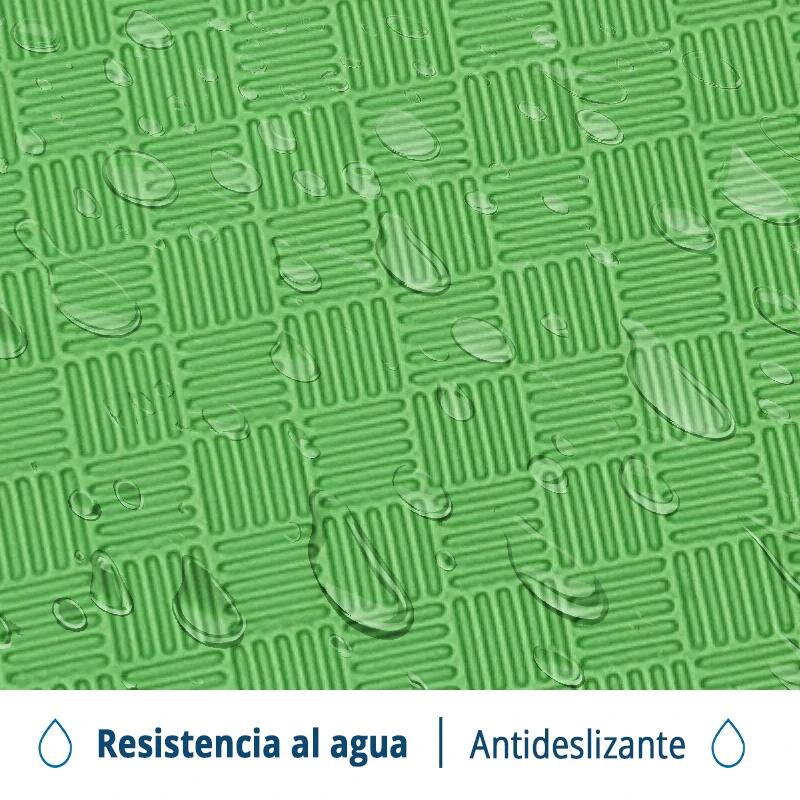 Tatami Puzzle EVA 100x100x20 mm (Lote 4 uds) Verde - Amarelo 5/7