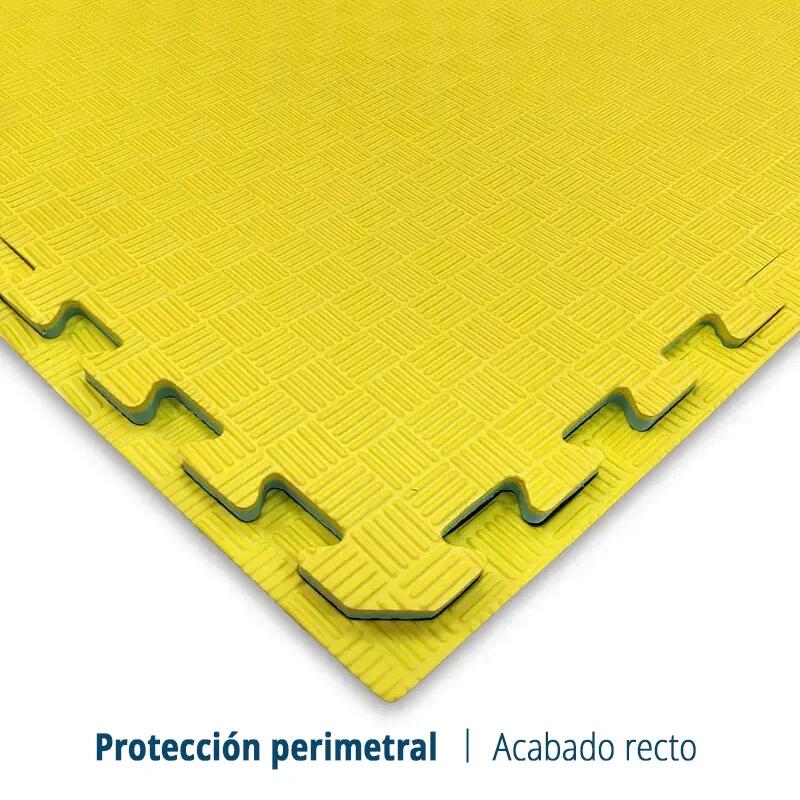 Tatami Puzzle EVA 100x100x20 mm (Lote 4 uds) Verde - Amarelo 6/7