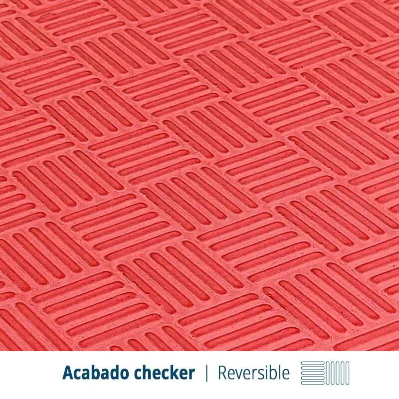 Tatami Puzzle EVA 100x100x20 mm (Lote 24 uds) Vermelho-Preto 3/7