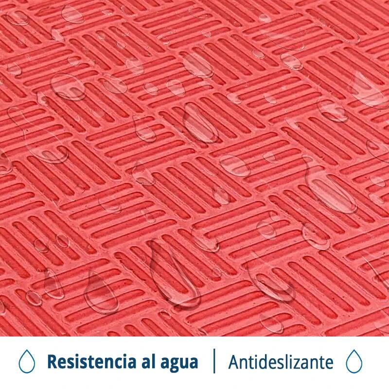 Tatami Puzzle EVA 100x100x20 mm (Lote 24 uds) Vermelho-Preto 7/7