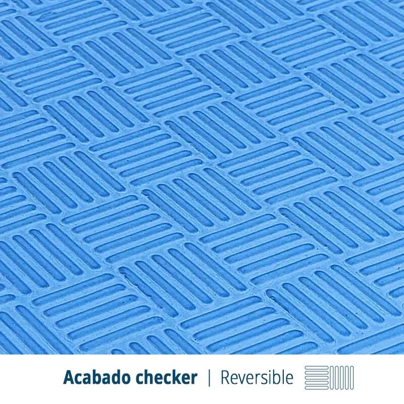 Tatami Puzzle EVA 100x100x20 mm (Lote 24 uds) Preto-Azul 4/7
