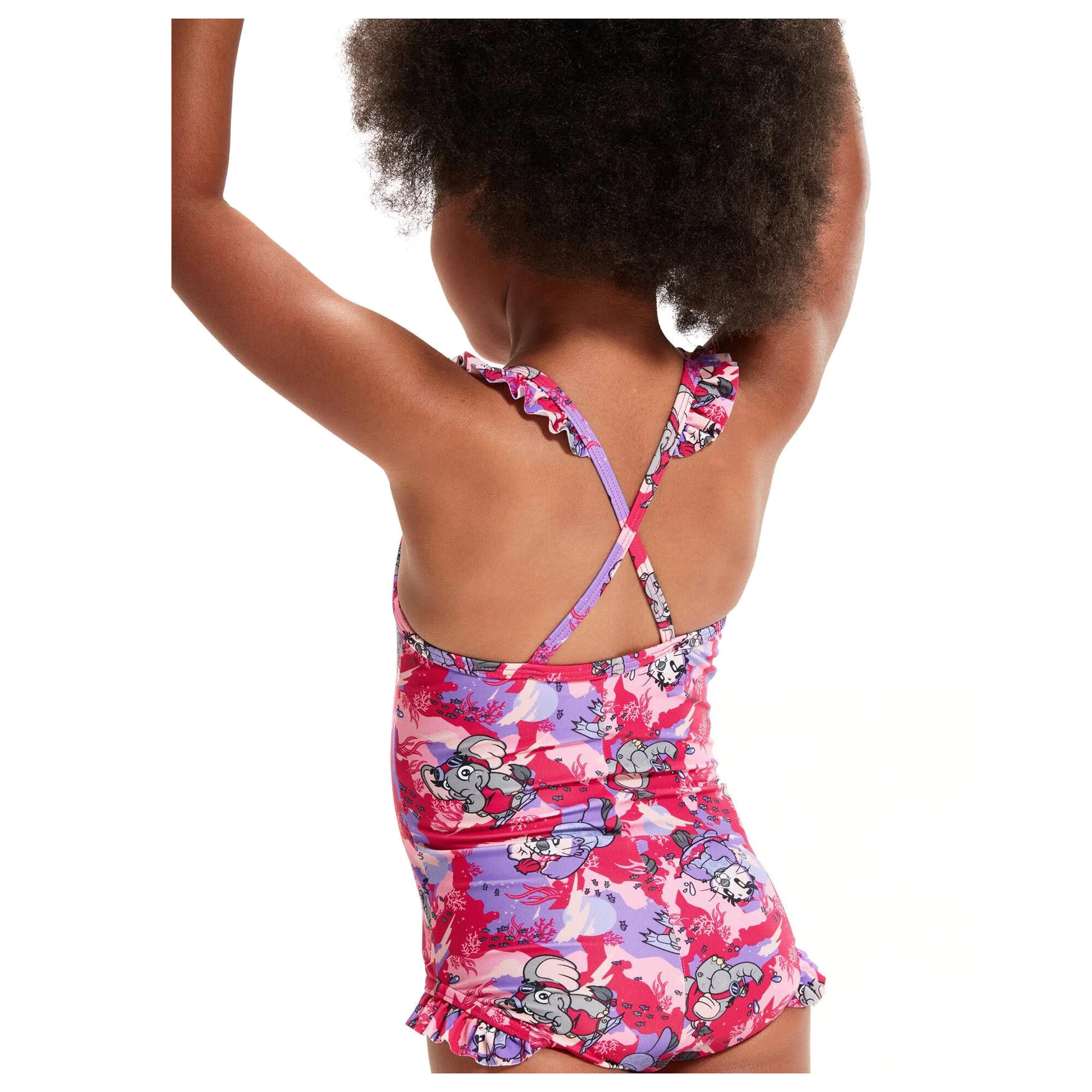 Maillot De Bain 1 Pièce LEARN TO SWIM Fille (Rose / Violet) 2/4