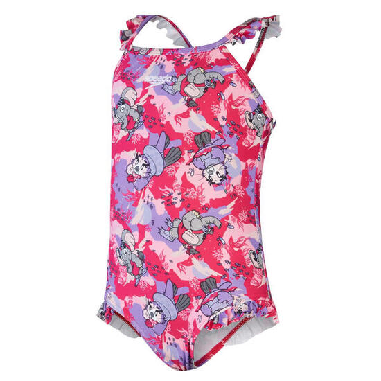 Maillot De Bain 1 Pièce LEARN TO SWIM Fille (Rose / Violet)