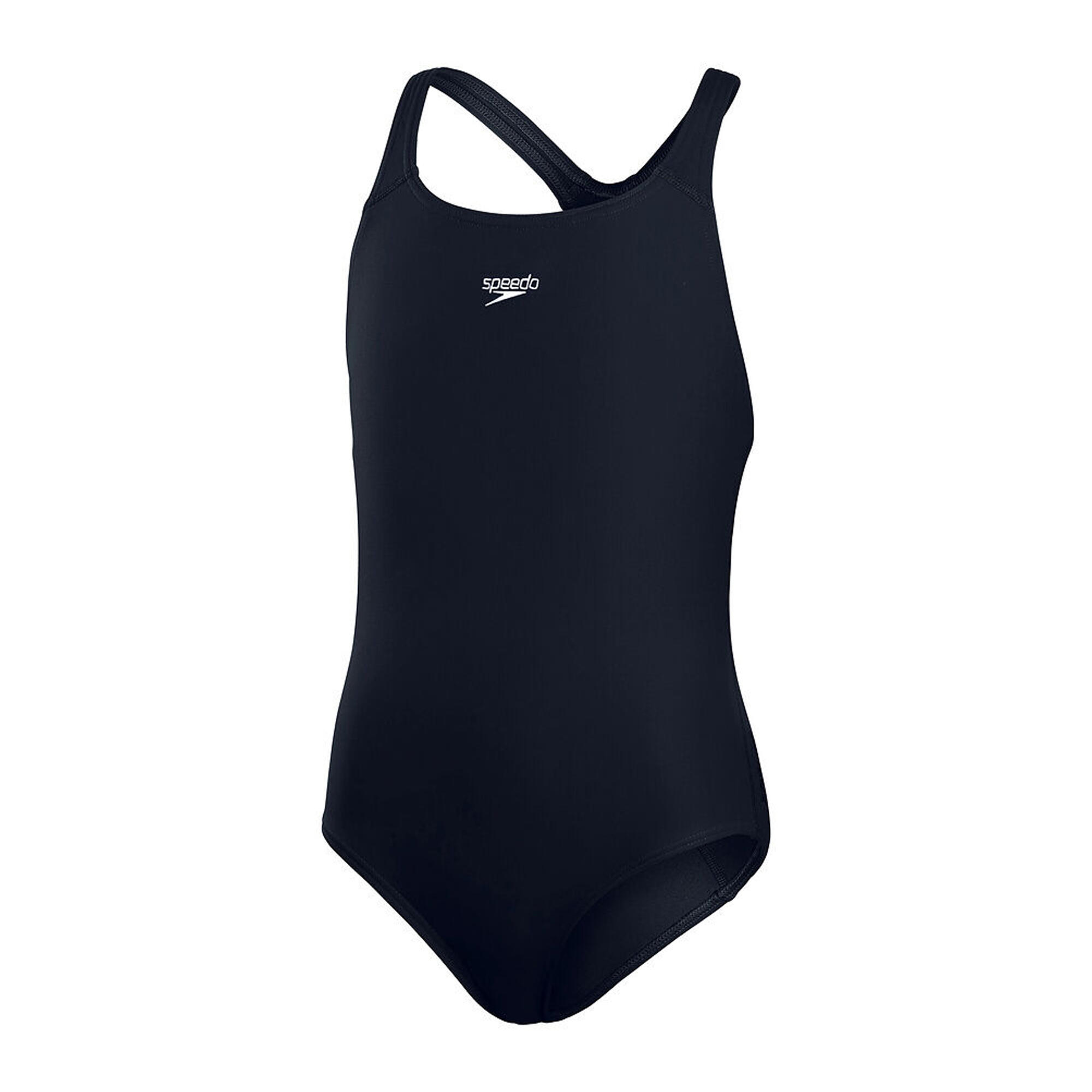 SPEEDO Girls Medalist Endurance+ One Piece Swimsuit (Navy)