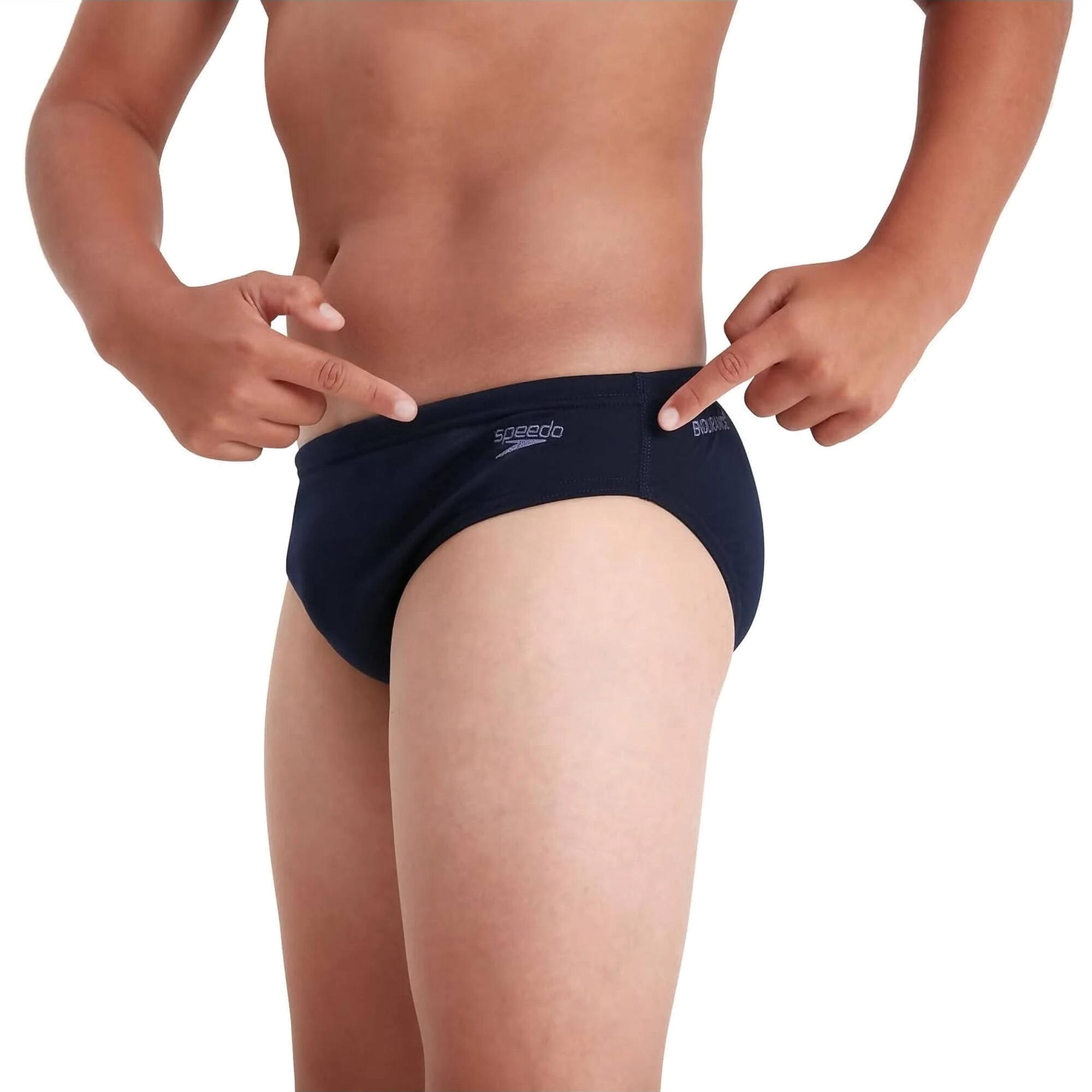 Schwimmshorts für Jungen Marineblau 3/4
