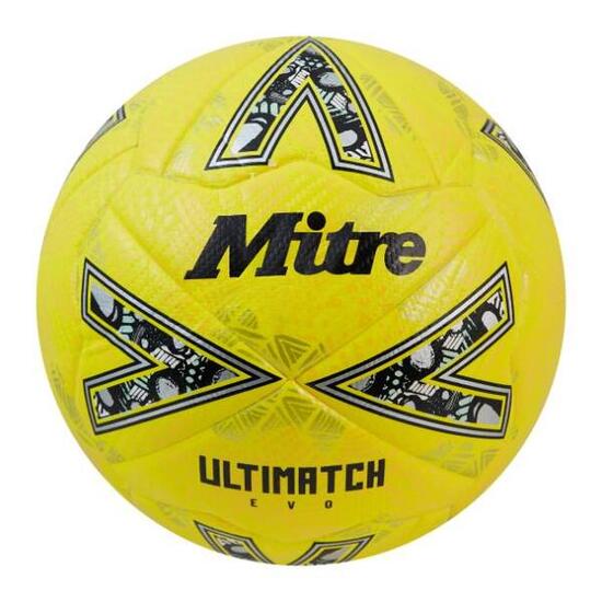 Ballon De Foot ULTIMATCH EVO (Jaune Fluo / Jaune Doré) Taille 5