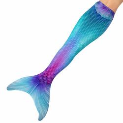 Queue sirène Magic Ariel XL bleu/vert monopalme recouverte