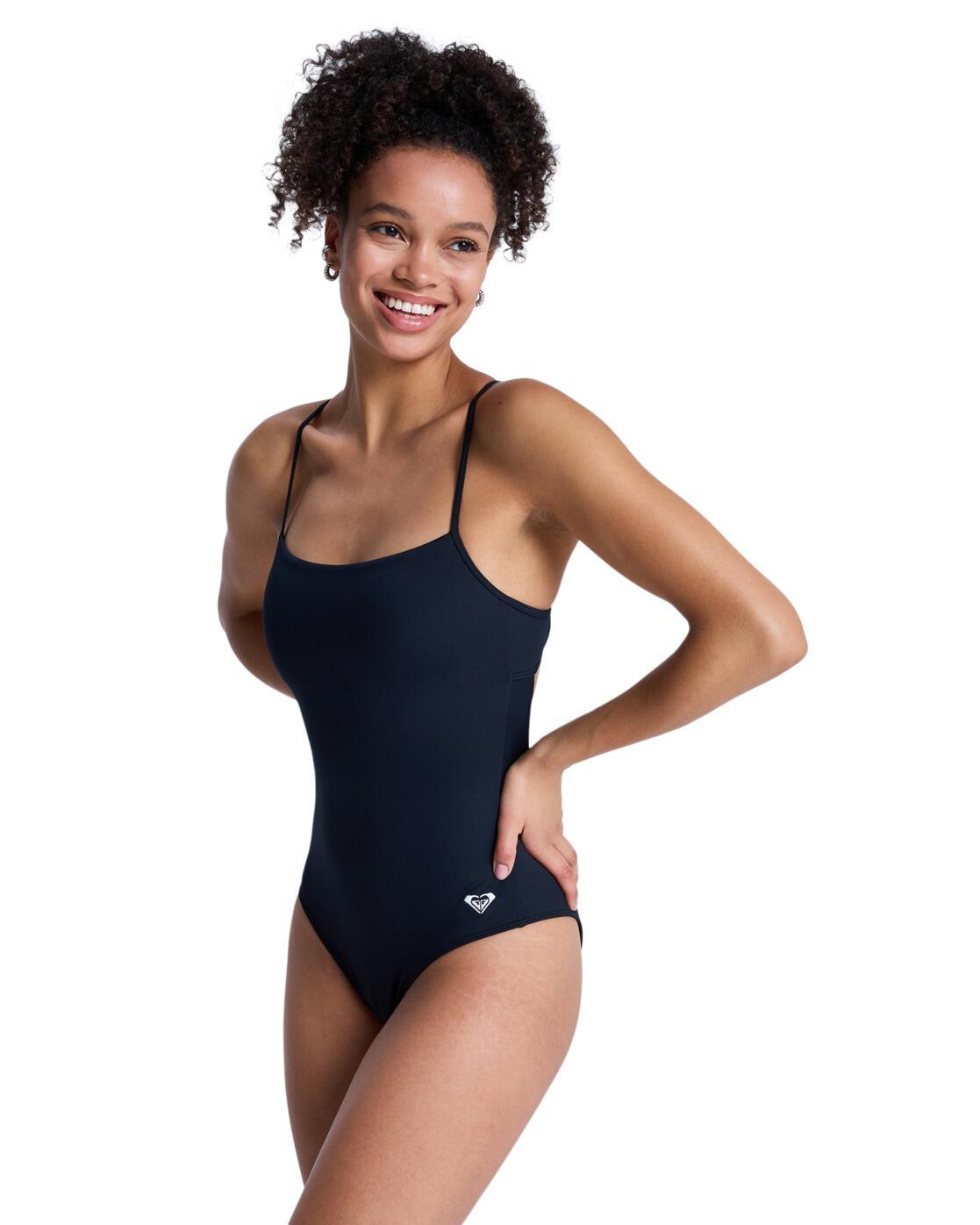 Maillot de bain une pièce SOLID ESSENTIALS ONE-PIECE Noir Femme 3/4