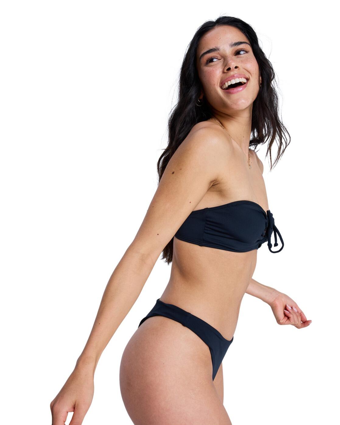 Haut de bikini bandeau SOLID ESSENTIALS BANDEAU Noir Femme 3/4