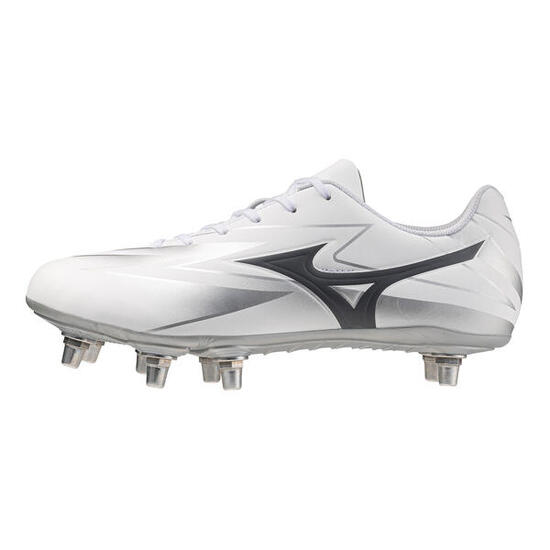 Botas de rugby Mizuno Waitangi Club blancas y grises