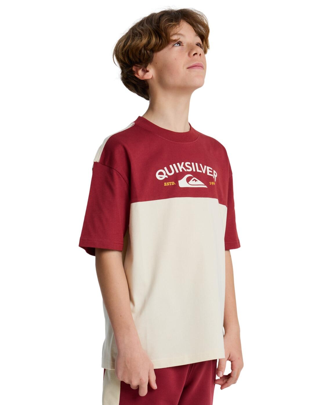 Maglia a maniche corte Quiksilver modello KNOWLEDGE AERA (WBS0) per ragazzi 3/5