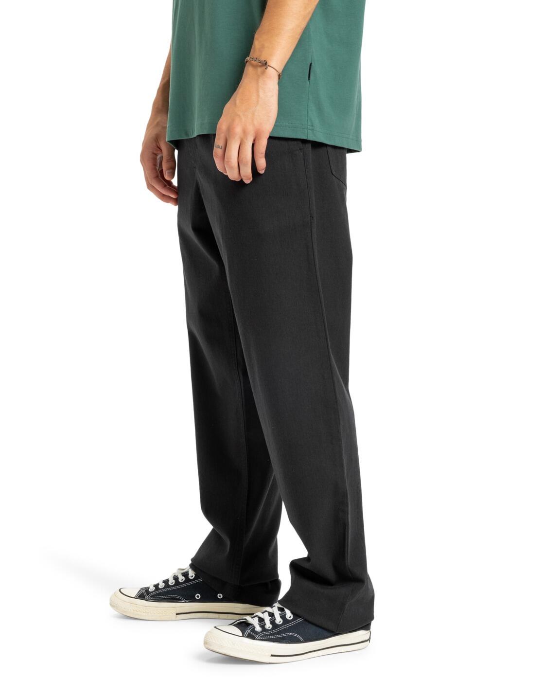 Pantalon taille élastique TAXER REGULAR TWILL Noir Homme 3/4