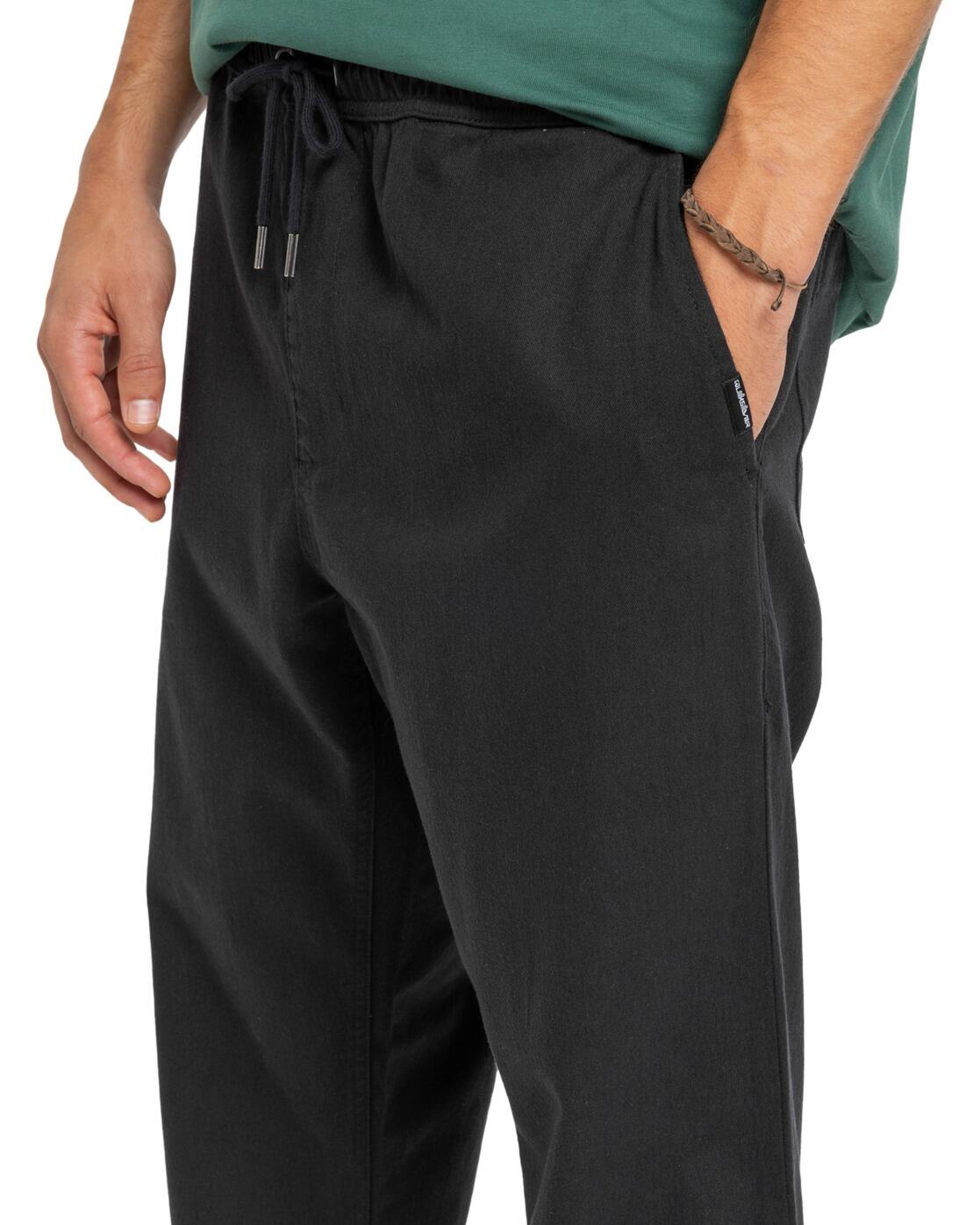 Pantalon taille élastique TAXER REGULAR TWILL Noir Homme 4/4