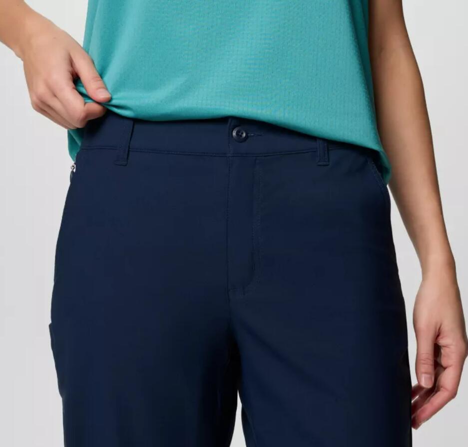 Pantacourt de Randonnée Femme Columbia "Leslie Falls Knee Pant" Bleu 4/4