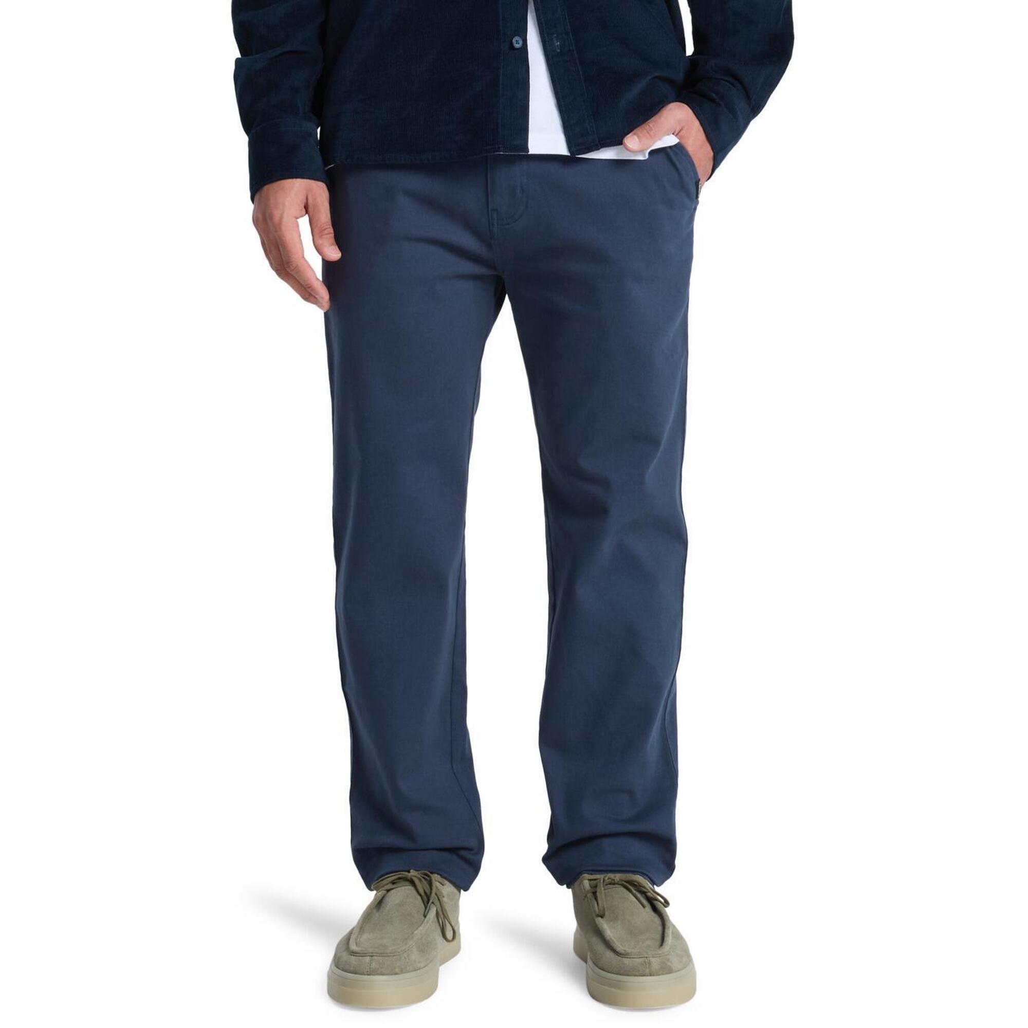 Quiksilver - Pantalon Union Straight Tappered Noir Homme - Pantalons - Bleu - Decathlon