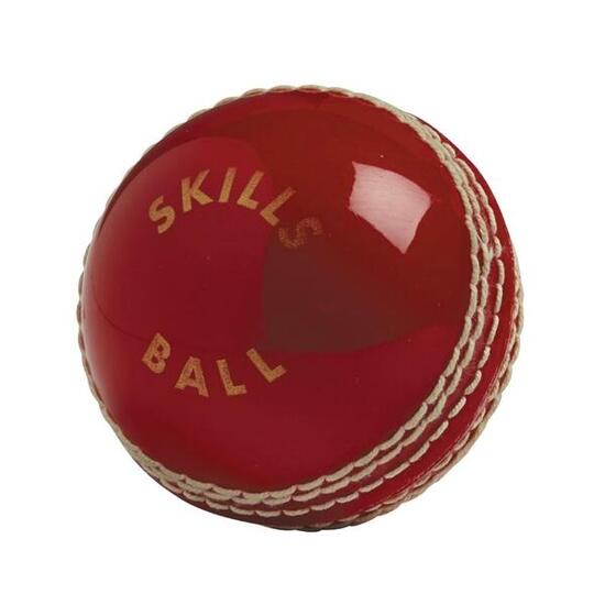 Skills" Cricket Ball Genäht Kinder Rot