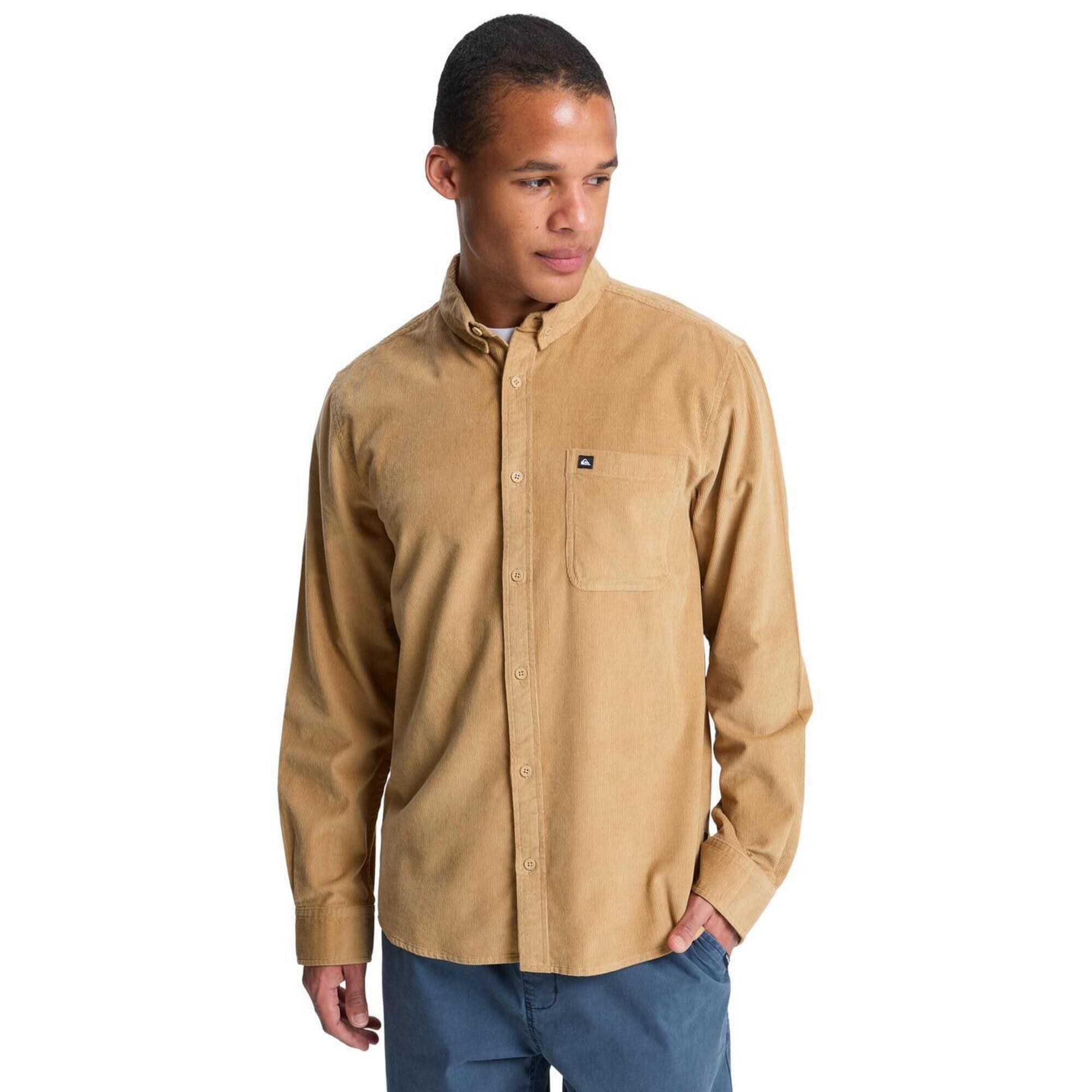 Quiksilver - Chemise Manches Longues Smoke Trail Cord Marron Homme - Chemise Manches Longues - Beige - Decathlon