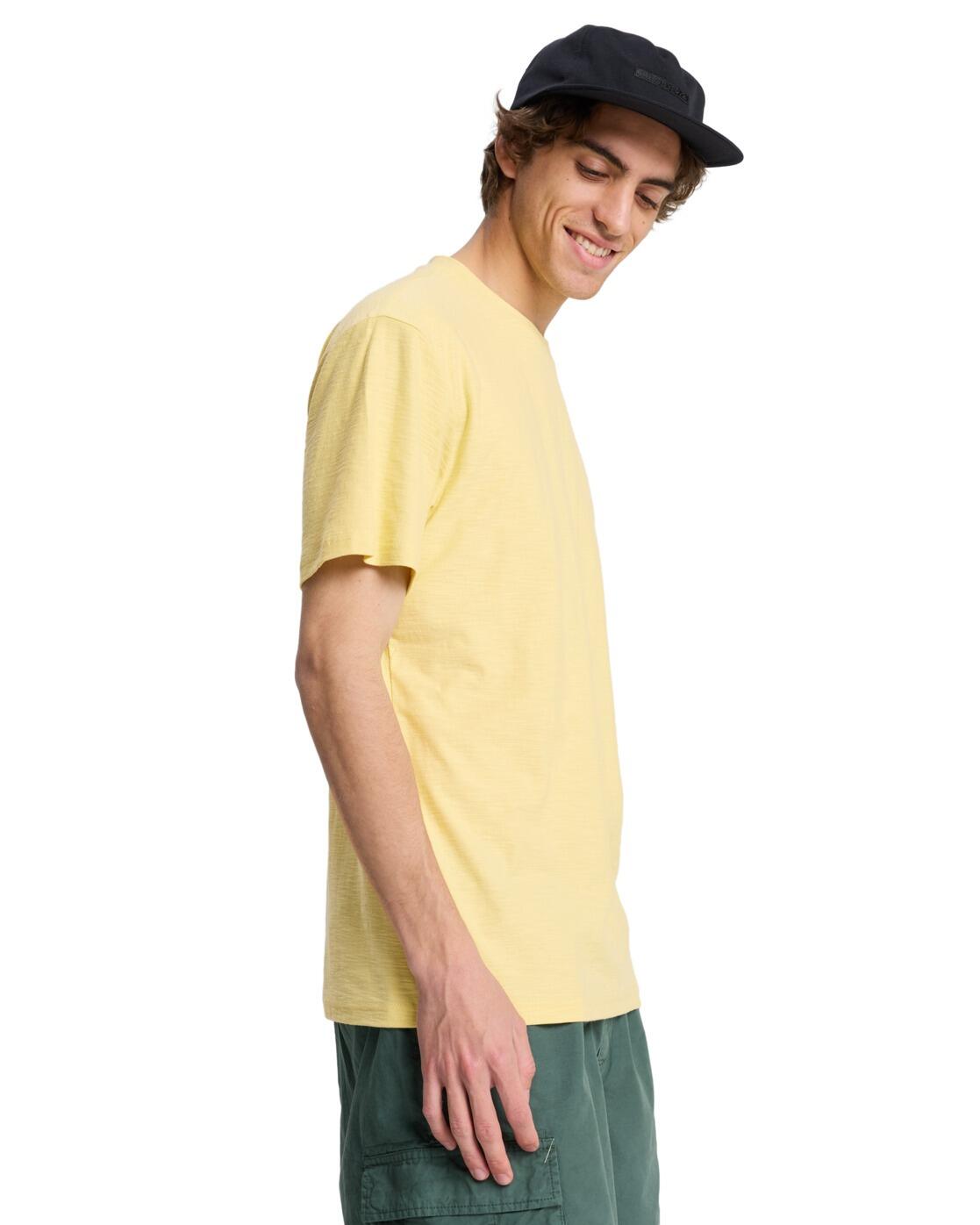 T-shirt à manches courtes SLUB ROUNDNECK Jaune Homme 3/4