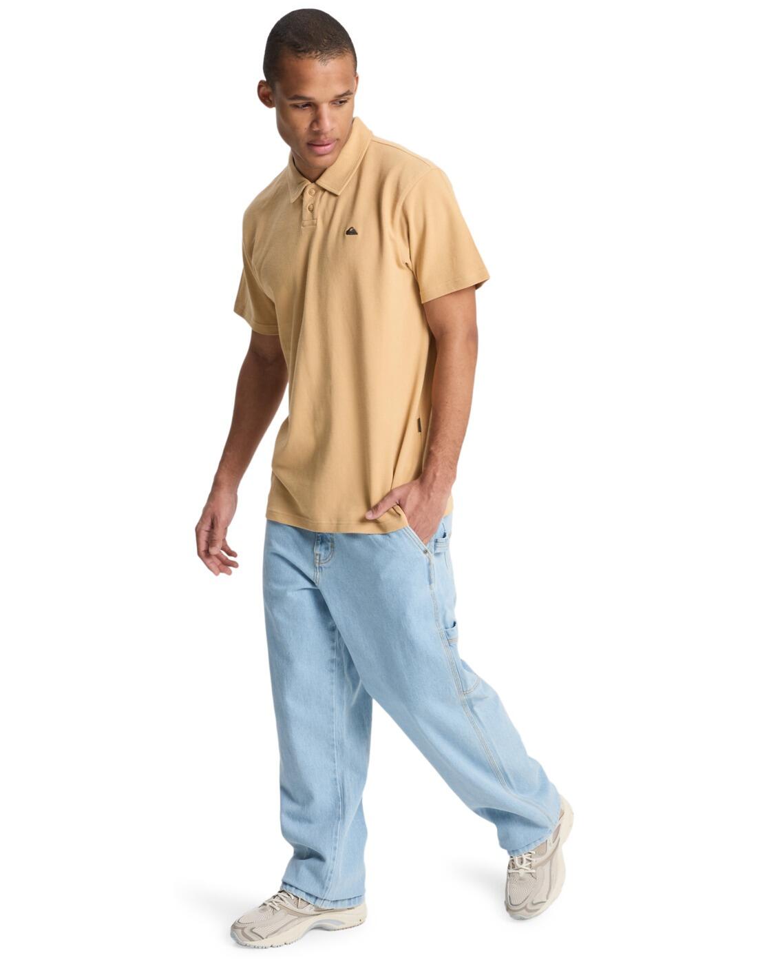 Polo à manches courtes MW PIQUE POLO Beige Homme 4/4
