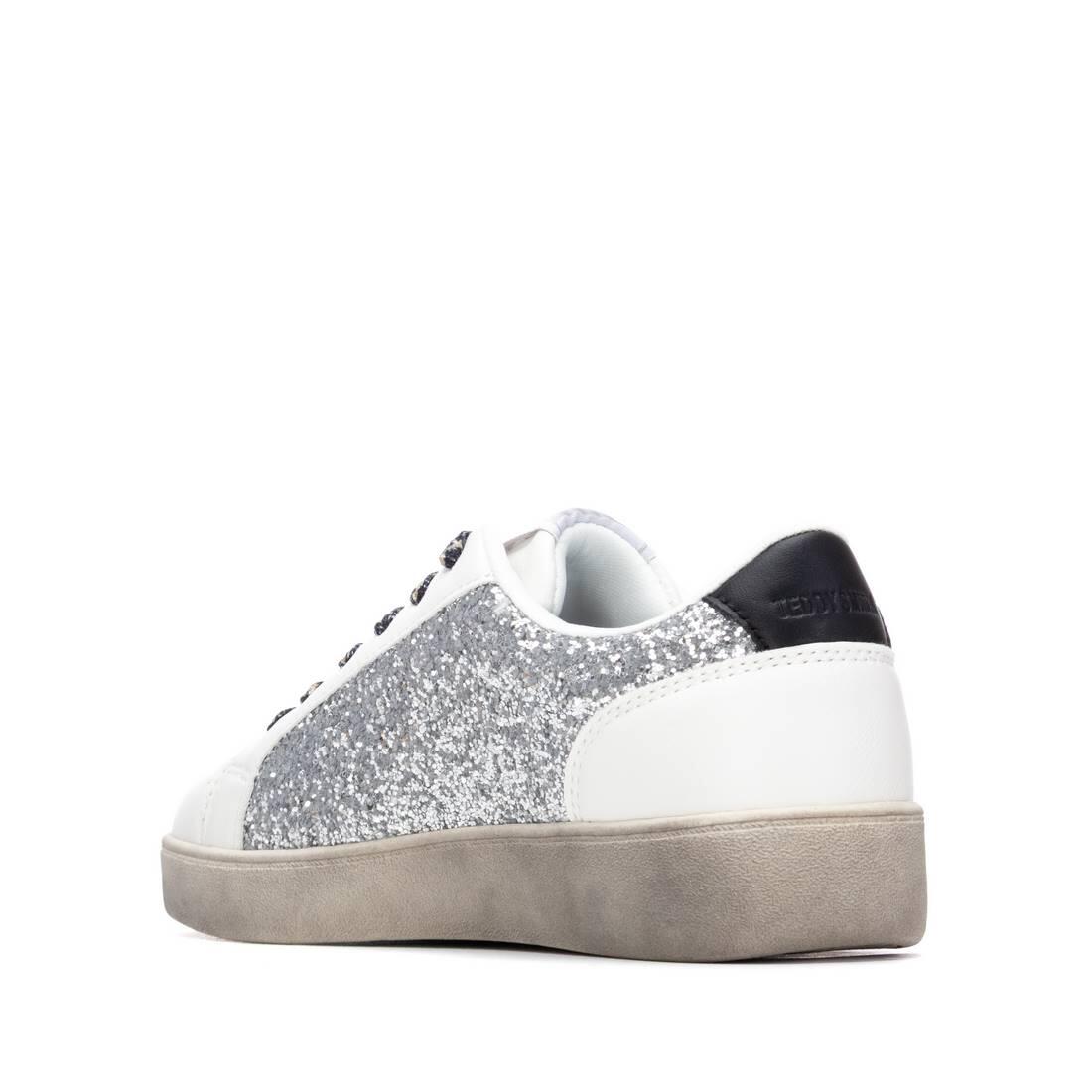 Zapatilla De Mujer Teddy Smith 120654 Plata 3/4