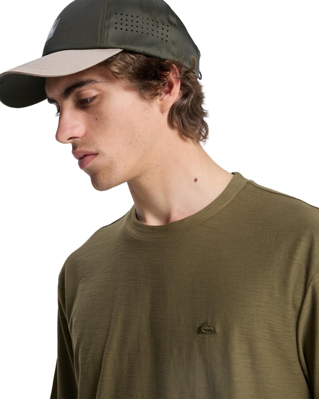 T-shirt à manches courtes SLUB ROUNDNECK Vert Homme 4/5