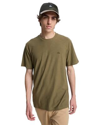 T-shirt met korte mouwen slub roundneck grün heren