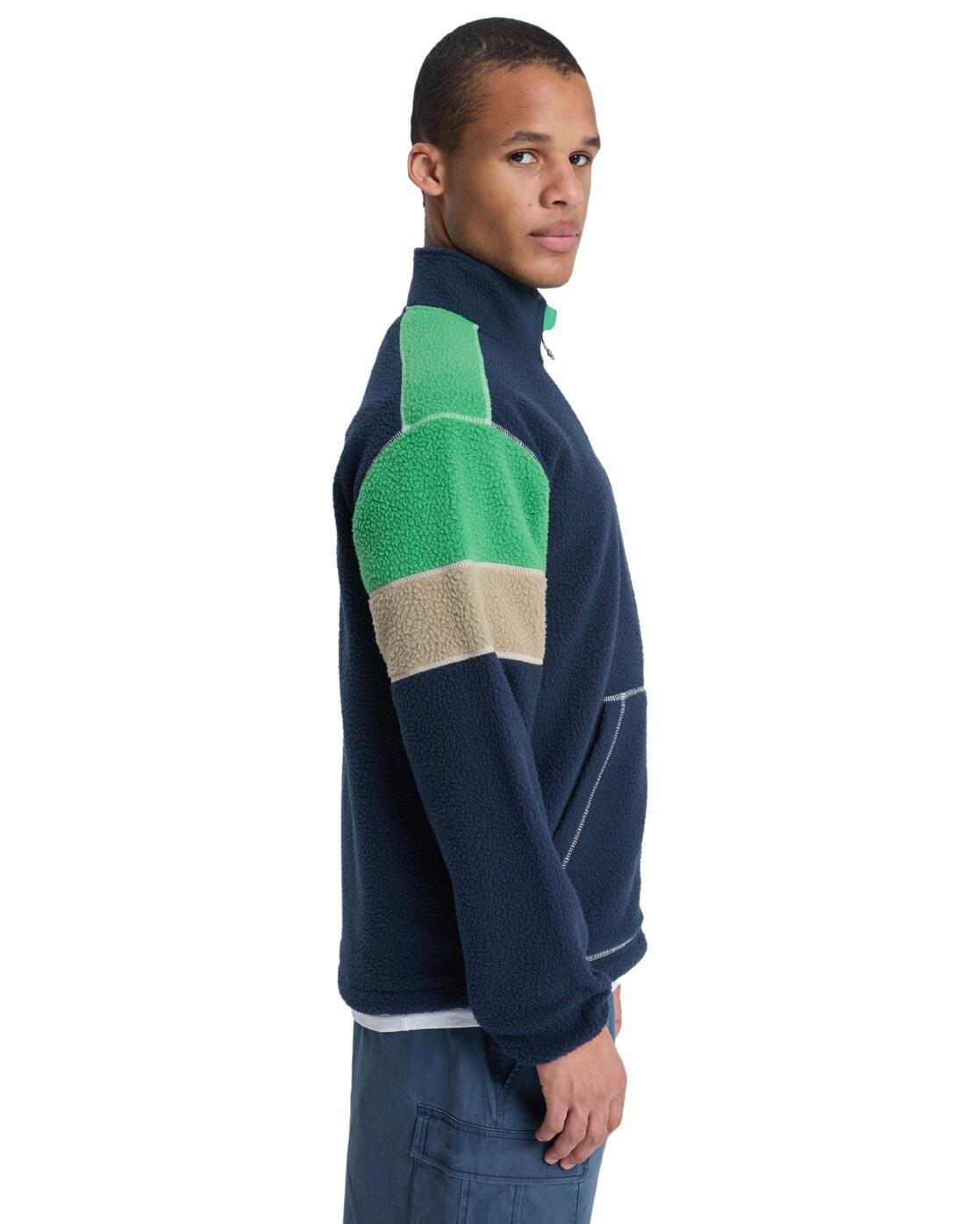Polaire zippée CLEAN COAST BLOCK Vert Homme 3/4