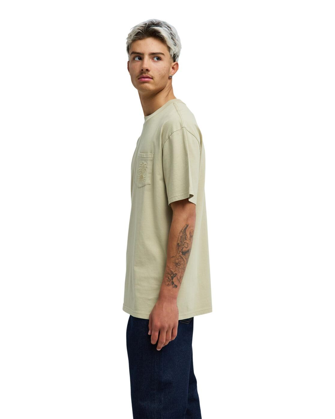 T-Shirt à manches courtes OXNI WASHED Beige Homme 3/4