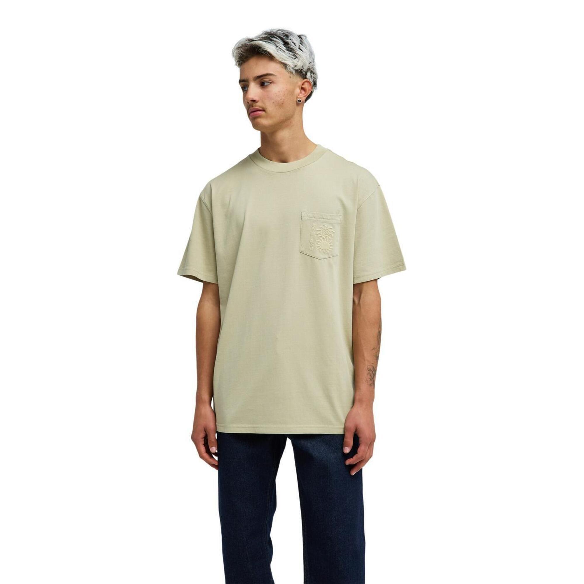 Quiksilver - T-shirt À Manches Courtes Oxni Washed Beige Homme - T-shirt Manches Courtes - Beige - Decathlon