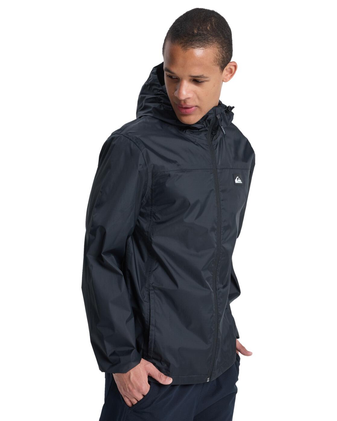 Veste imperméable à capuche OVERCAST 3K TAPE Noir Homme 3/4