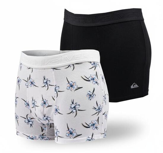 Quiksilver Confezione di boxer da uomo in cotone elasticizzato - Confezione da 2