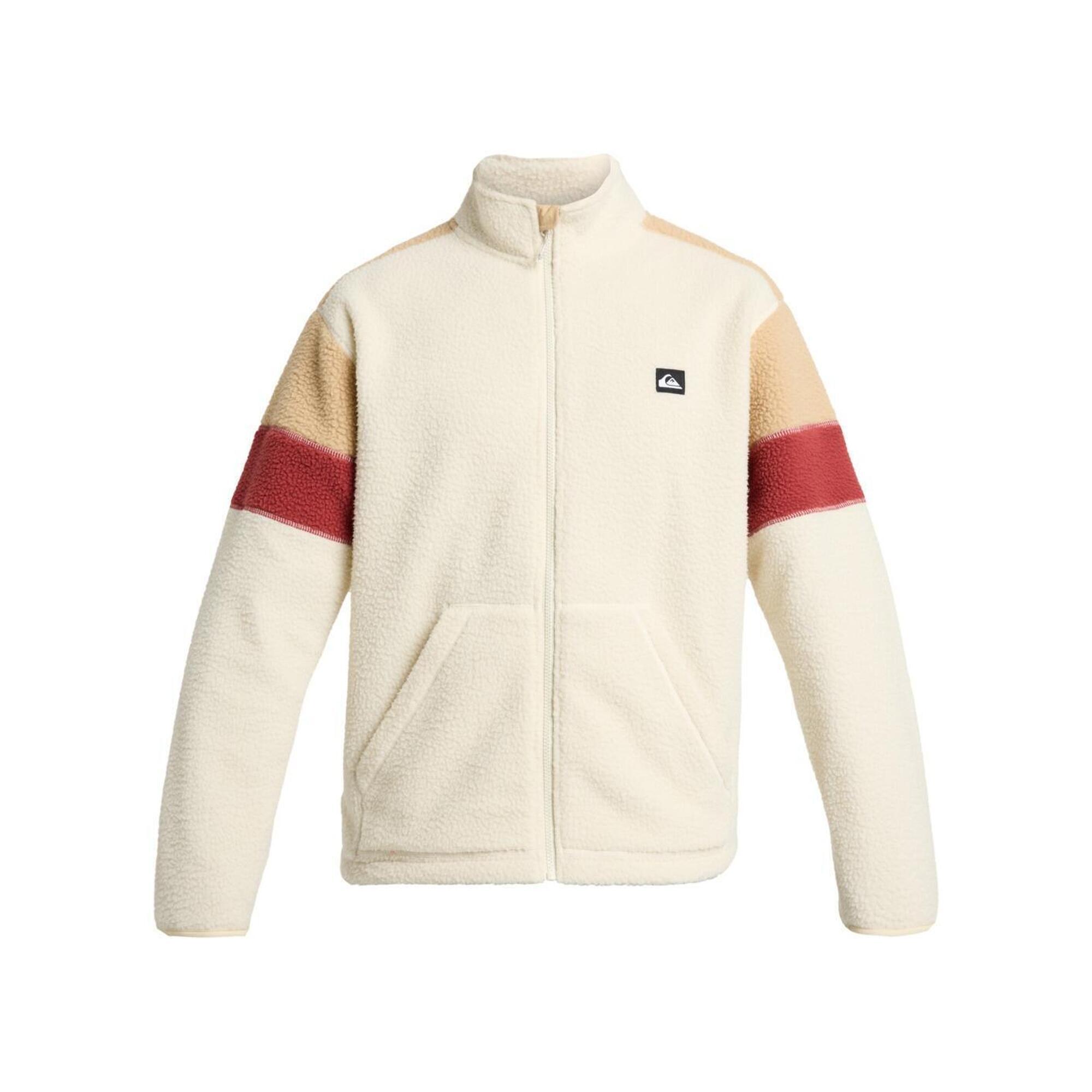 Quiksilver - Polaire Zippée Clean Coast Block Marron Homme - Polaire - Beige - Decathlon