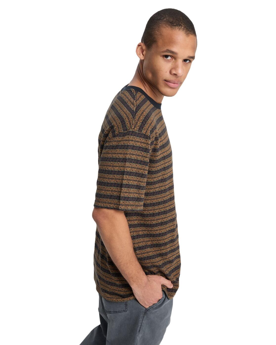 T-Shirt à manches courtes OKANO JACQUARD Noir Homme 3/4