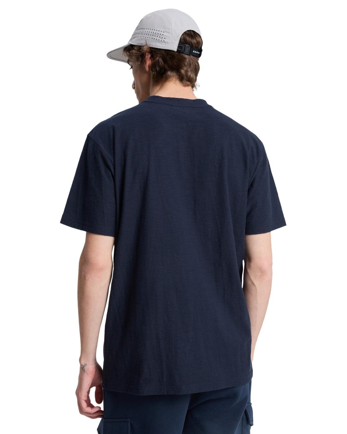T-shirt à manches courtes SLUB ROUNDNECK Bleu Homme 2/4