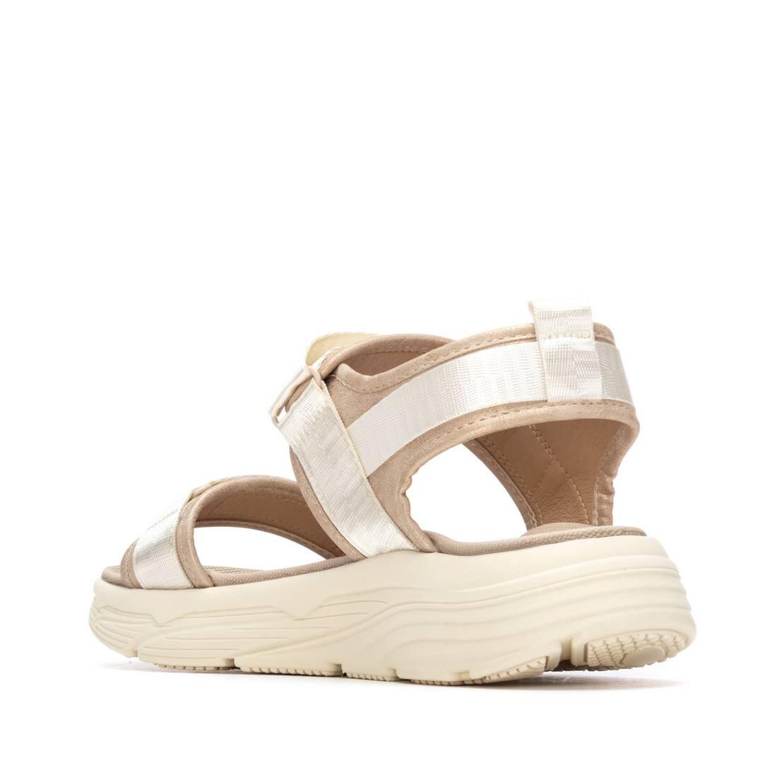 Sandales Plates Femme Xti  Beige 3/4