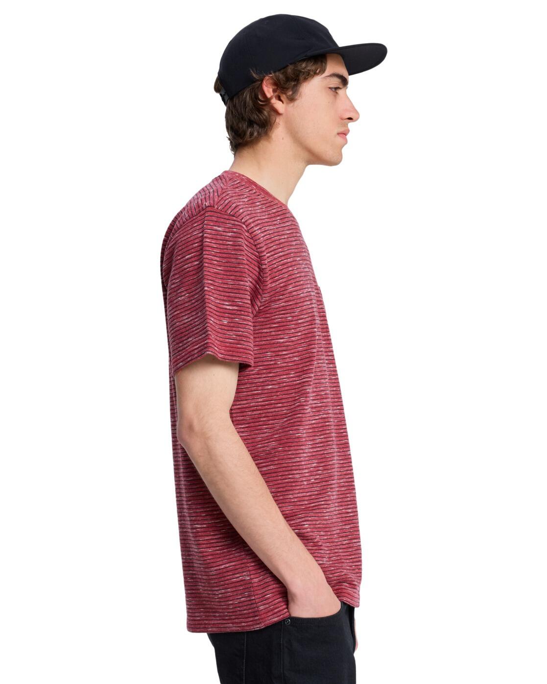 T-Shirt à manches courtes LOPAZ STRIPED POCKET Rouge Homme 3/5
