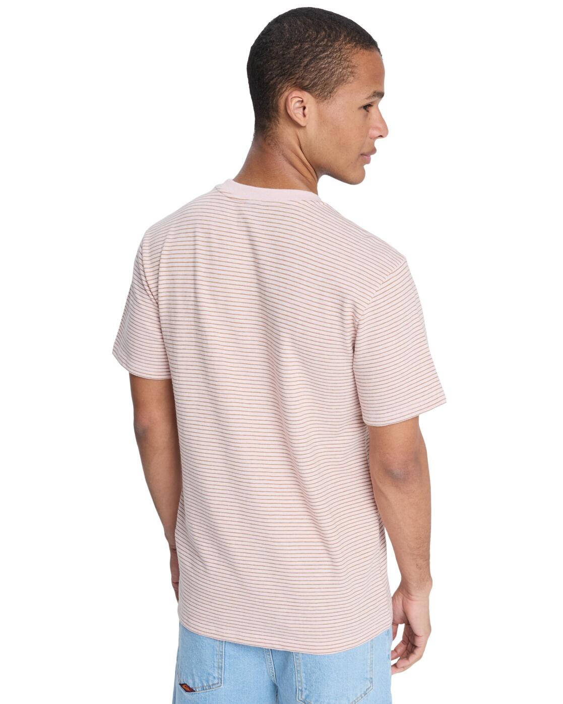 T-Shirt à manches courtes LOPAZ STRIPED POCKET Rose Homme 2/4
